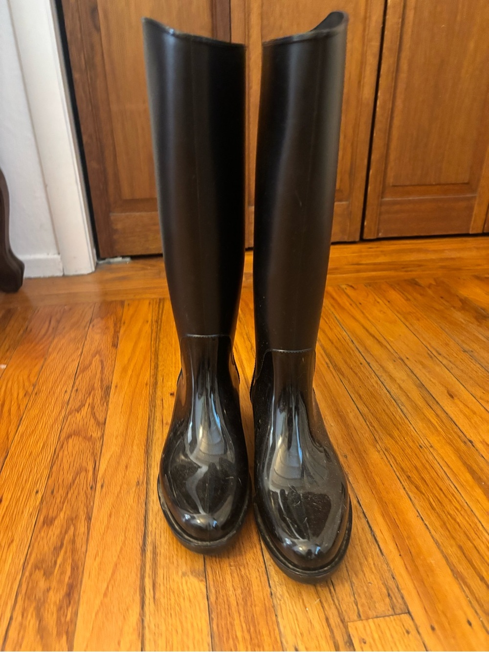 Sam Edelman Tall and Glossy Black Rain Boots